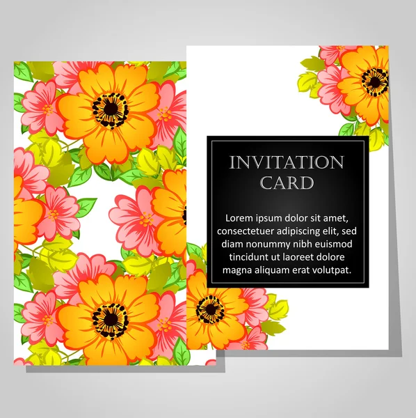 Belle carte d'invitation — Image vectorielle