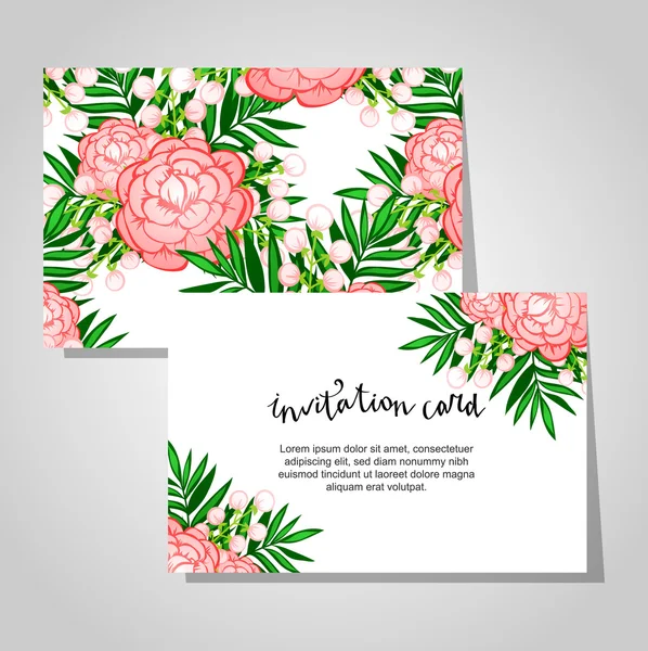 Tarjeta de invitación de boda — Vector de stock