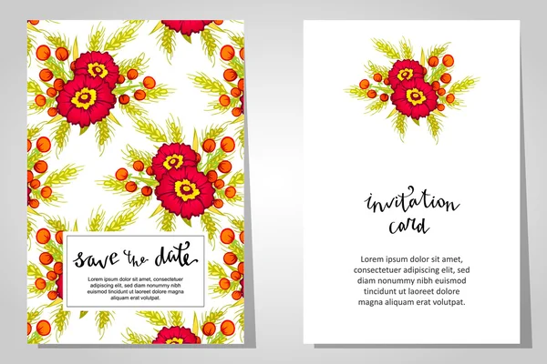 Wedding invitation cards — Stock Vector