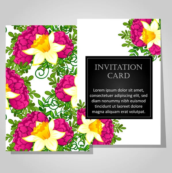 Belle carte d'invitation — Image vectorielle