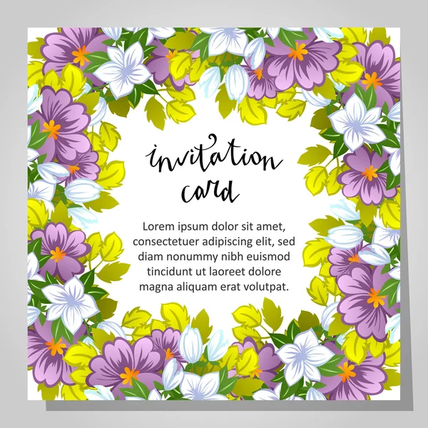 Carte d'invitation de mariage — Image vectorielle