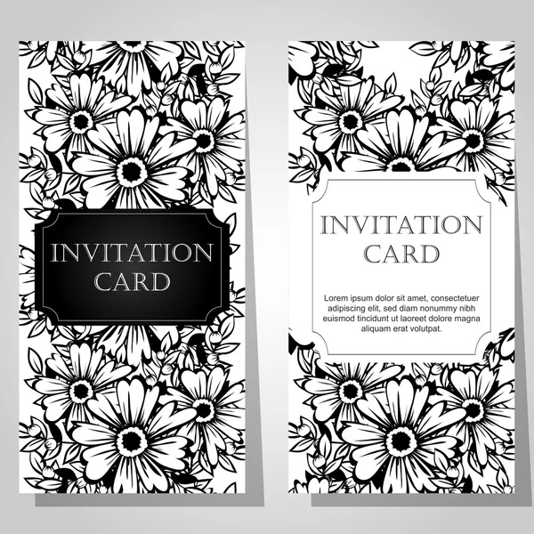 Cartes d'invitation de mariage — Image vectorielle