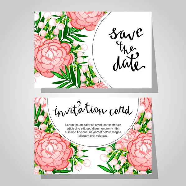 Wedding invitation cards — Stock Vector