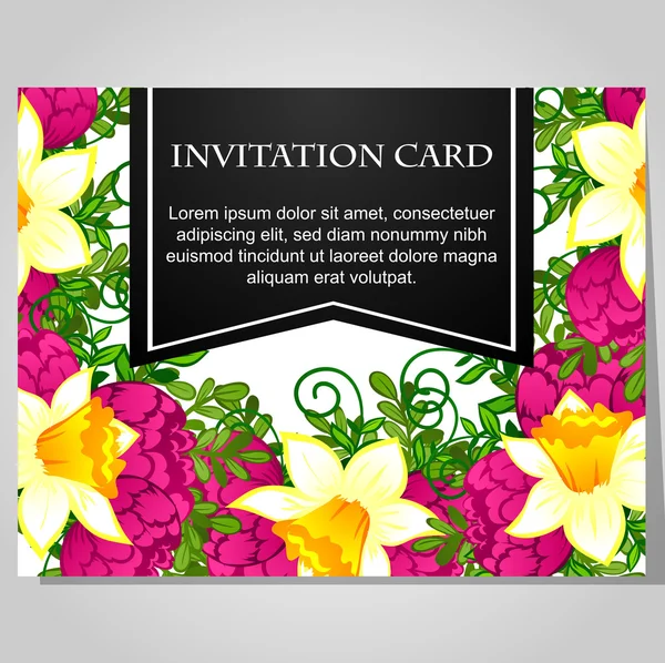 Belle carte d'invitation — Image vectorielle