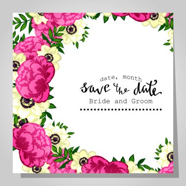 Düğün davetiyesi.