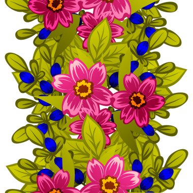 Çiçek elemanları ile soyut desen