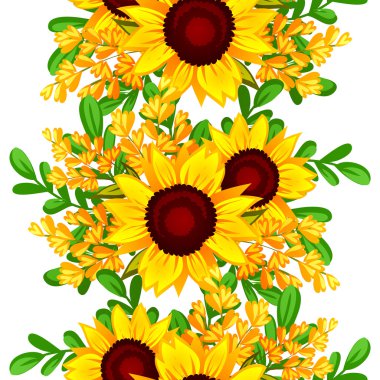 Çiçek elemanları ile soyut desen