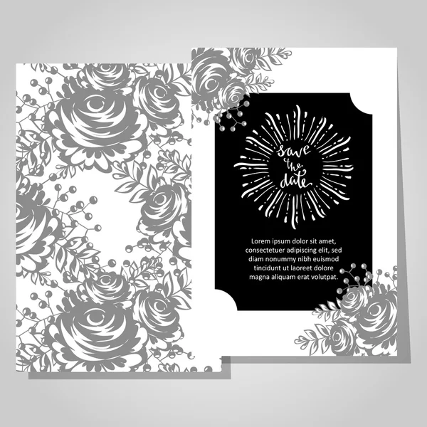 Tarjeta de invitación de boda — Archivo Imágenes Vectoriales