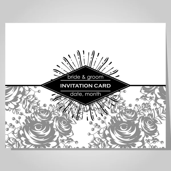 Tarjeta de invitación de boda — Vector de stock