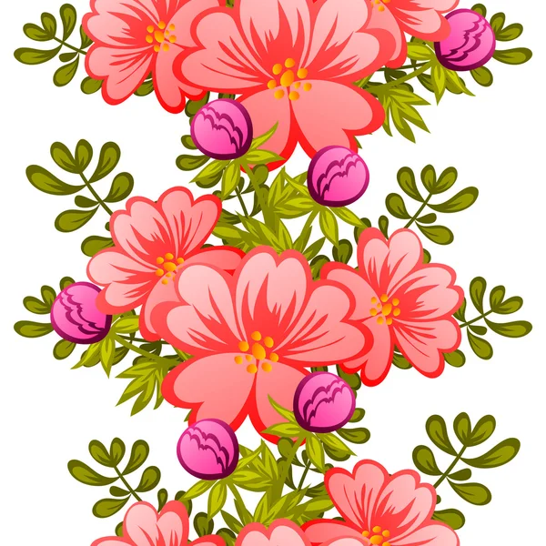 Abstract pattern with floral elements — Stock Vector