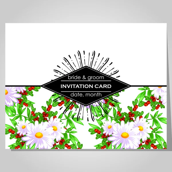 Carte d'invitation de mariage — Image vectorielle