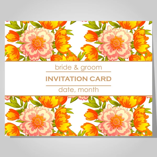 Tarjeta de invitación de boda — Vector de stock