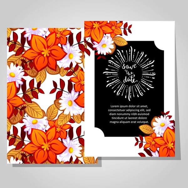 Tarjeta de invitación de boda — Vector de stock