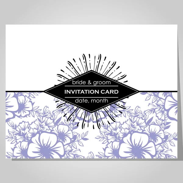 Tarjeta de invitación de boda — Vector de stock