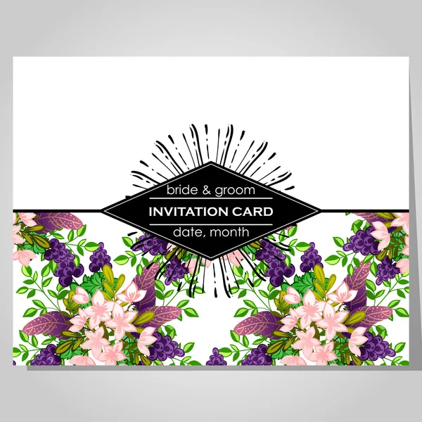 Carte d'invitation de mariage — Image vectorielle