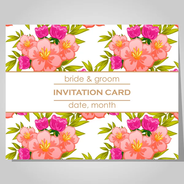 Cartes d'invitation de mariage — Image vectorielle