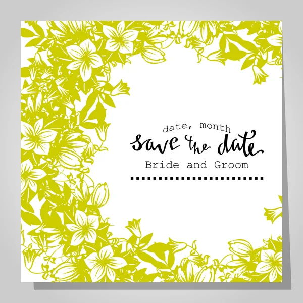 Carte d'invitation de mariage — Image vectorielle