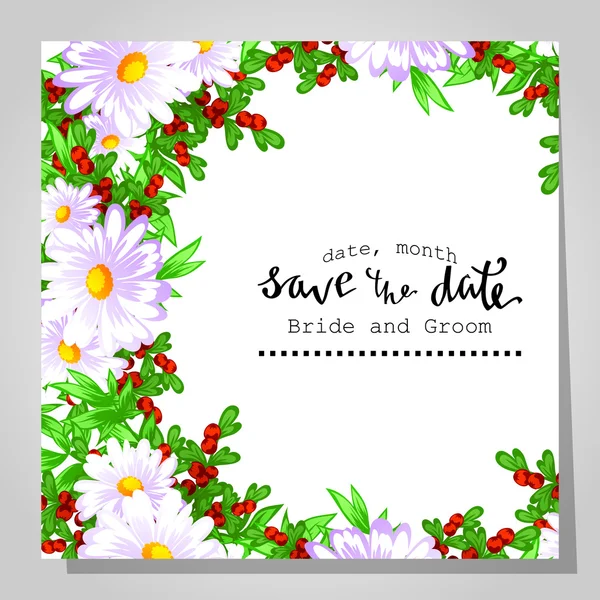 Carte d'invitation de mariage — Image vectorielle