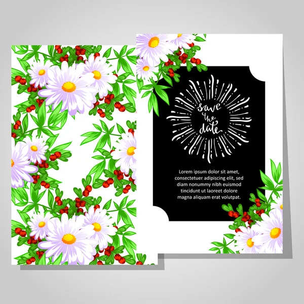 Carte d'invitation de mariage — Image vectorielle