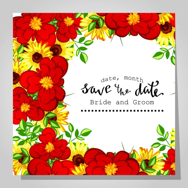 Carte d'invitation de mariage — Image vectorielle