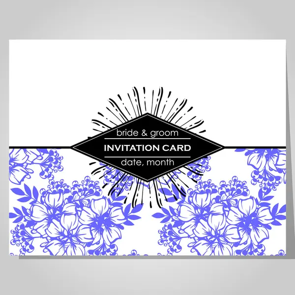 Tarjeta de invitación de boda — Vector de stock