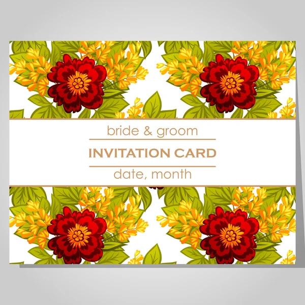 Tarjeta de invitación de boda — Vector de stock