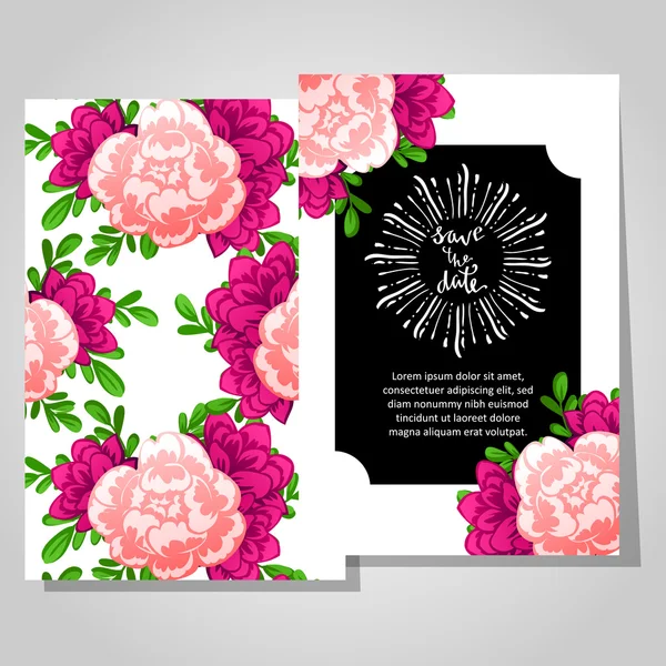 Tarjeta de invitación de boda — Vector de stock