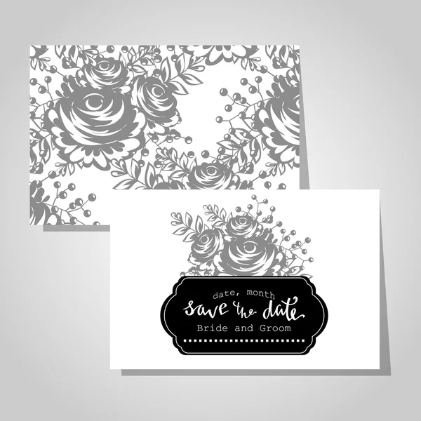 Carte d'invitation de mariage — Image vectorielle