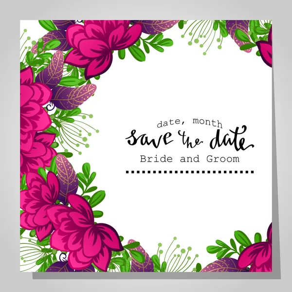 Carte d'invitation de mariage — Image vectorielle