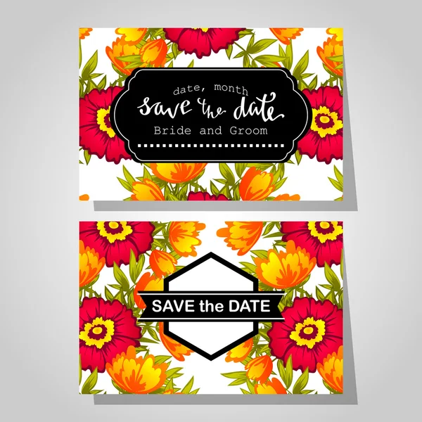 Wedding invitation cards — Stock Vector