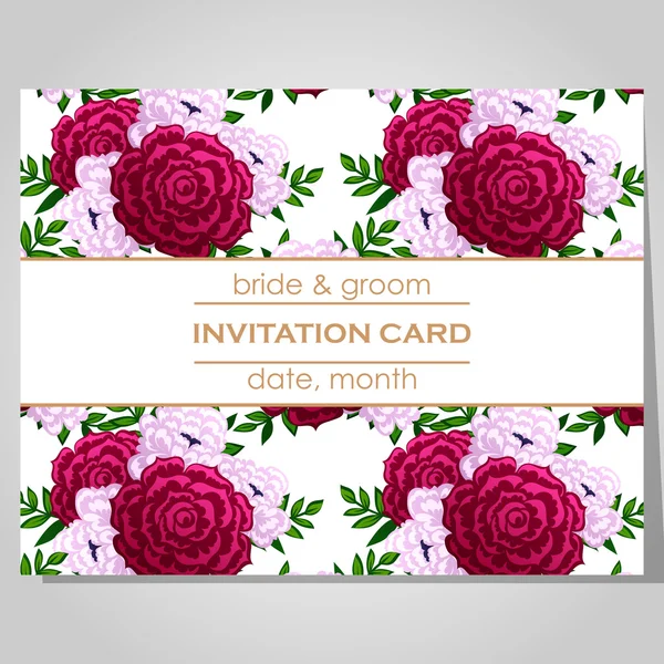 Carte d'invitation de mariage — Image vectorielle