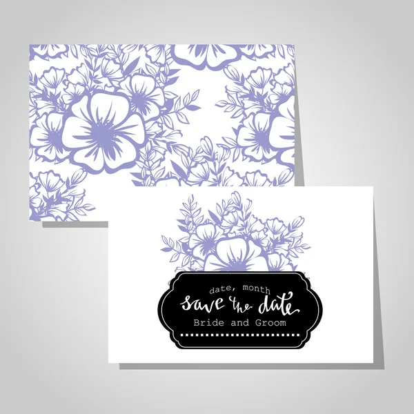 Tarjeta de invitación de boda — Vector de stock