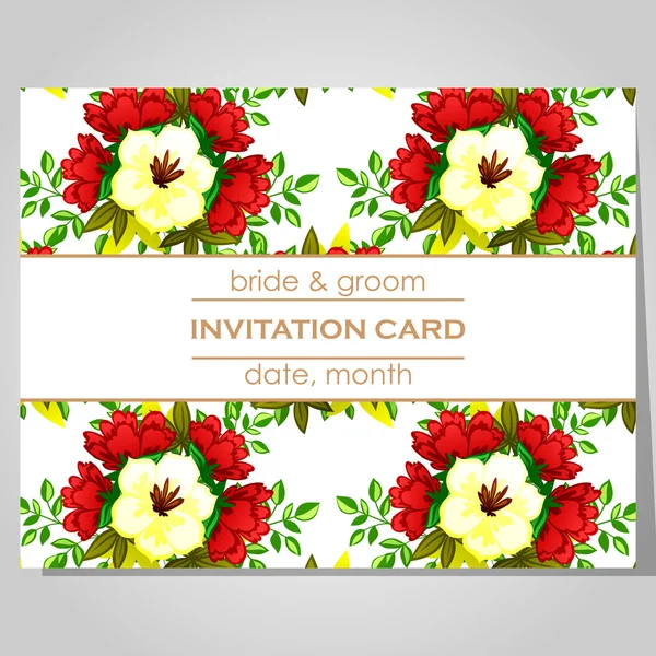 Tarjeta de invitación de boda — Vector de stock