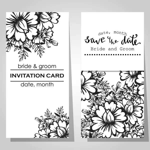 Wedding invitation cards — Stock Vector