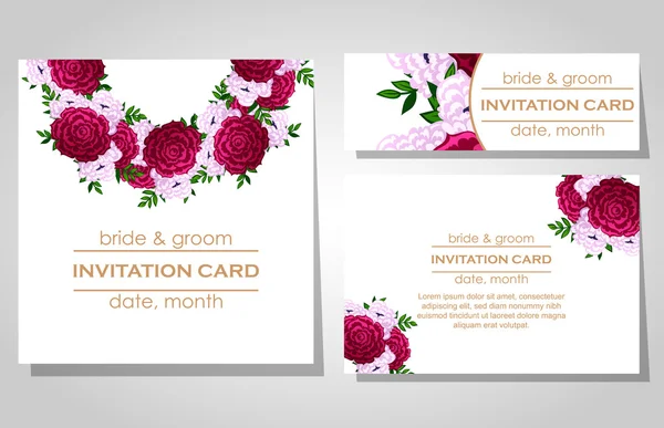 Wedding invitation cards — Stock Vector
