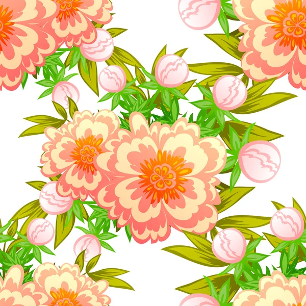 Abstract pattern with floral elements — Stock Vector