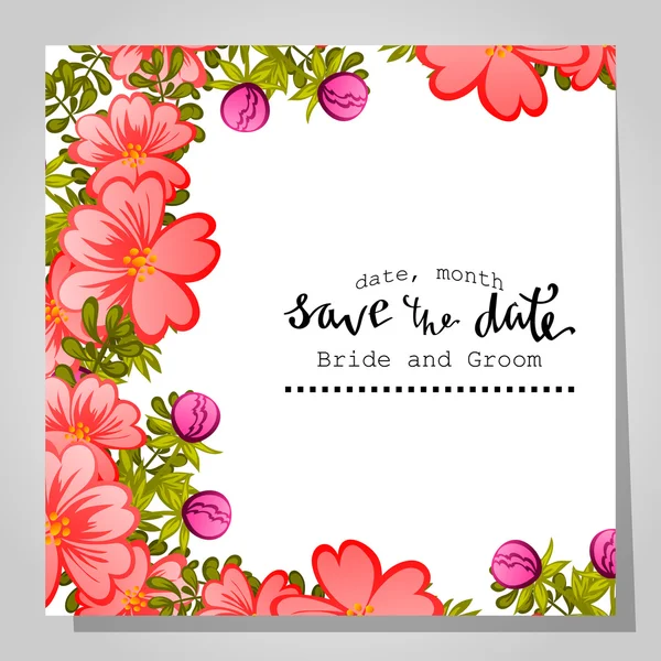 Carte d'invitation de mariage — Image vectorielle