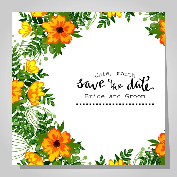 Carte d'invitation de mariage — Image vectorielle