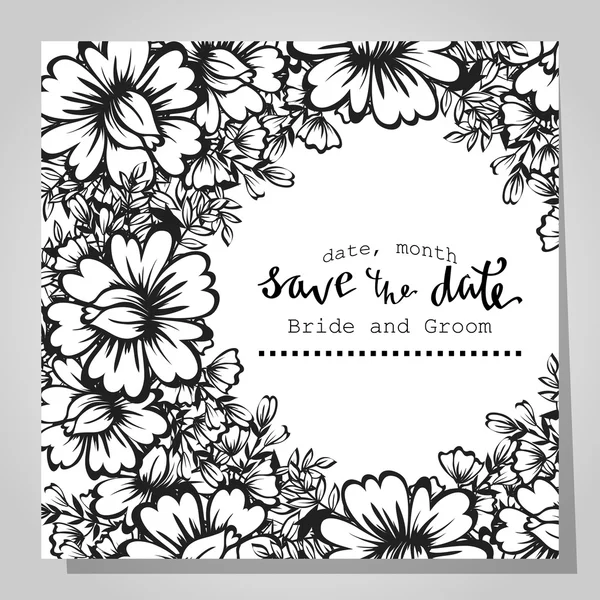 Carte d'invitation de mariage — Image vectorielle