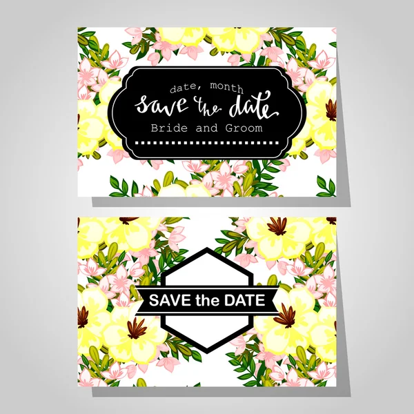 Cartes d'invitation de mariage — Image vectorielle