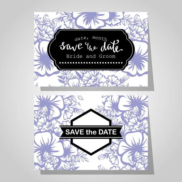 Cartes d'invitation de mariage — Image vectorielle