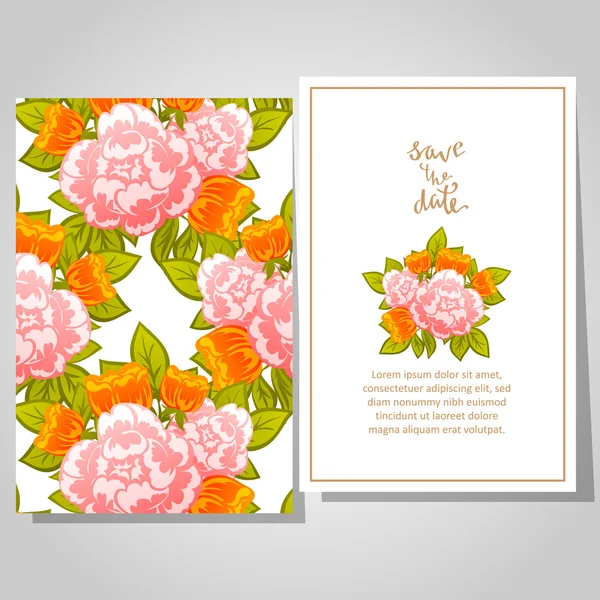 Cartes d'invitation de mariage — Image vectorielle