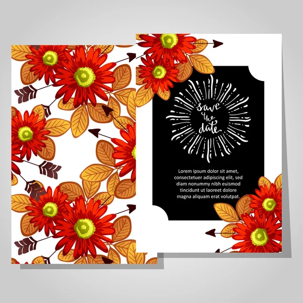 Tarjeta de invitación de boda — Vector de stock