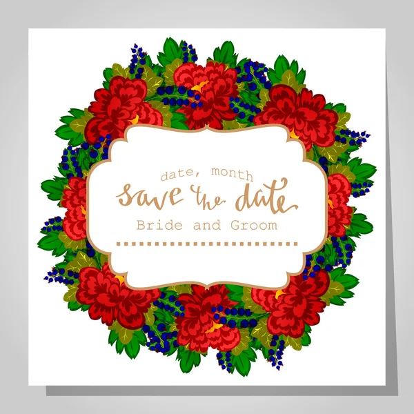 Carte d'invitation de mariage — Image vectorielle