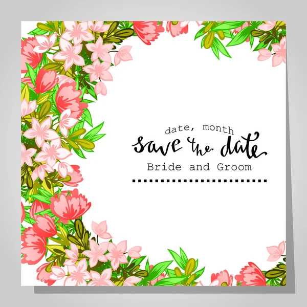 Biglietto invito matrimonio Illustrazione Stock