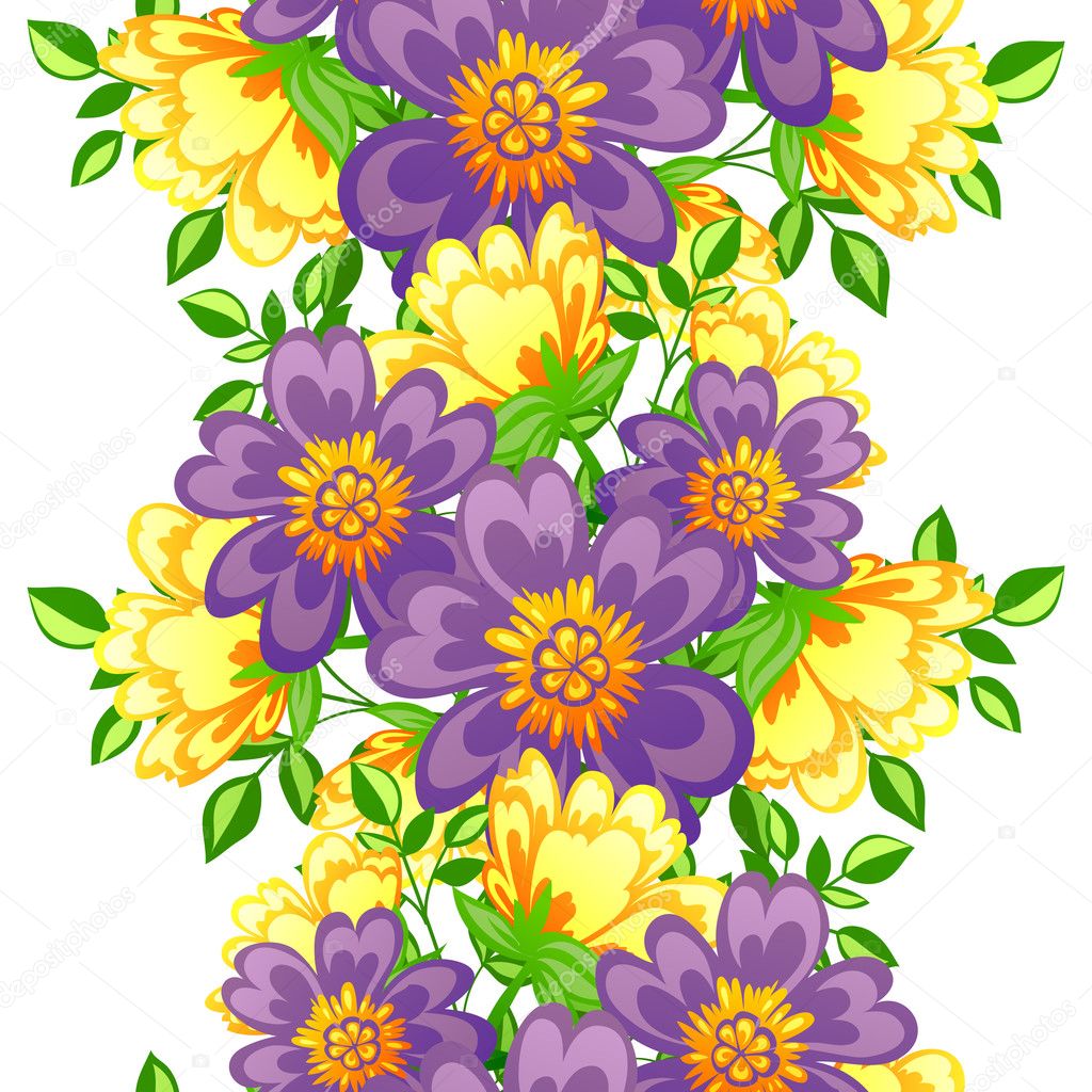 Abstract pattern with floral elements