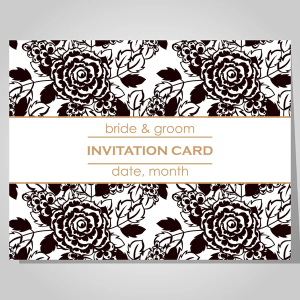 Cartes d'invitation de mariage — Image vectorielle