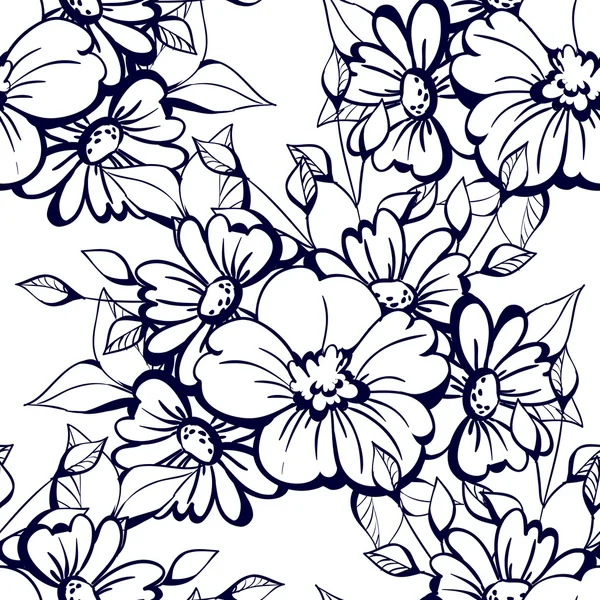 Motif floral sans couture — Image vectorielle