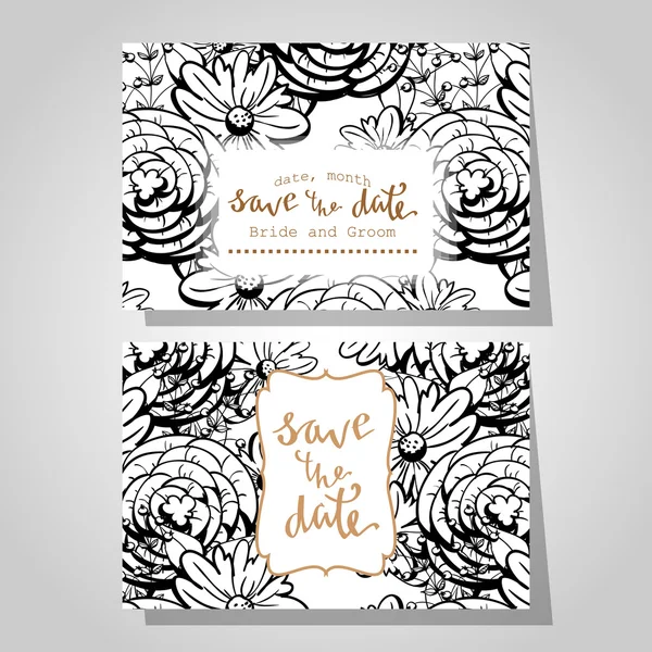 Cartes d'invitation de mariage — Image vectorielle