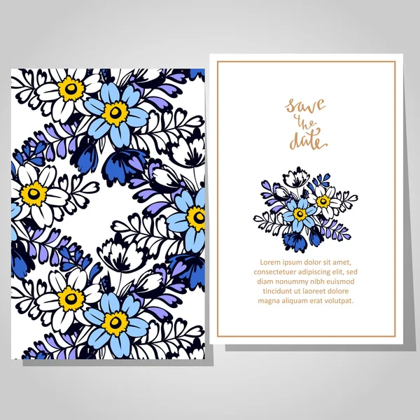 Cartes d'invitation de mariage — Image vectorielle